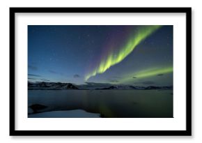 Aurora Borealis landscape - Arctic, Svalbard