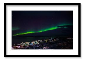 Greenlanic Northern lights nearby Nuuk