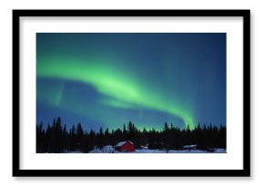 Nordlicht am Altajärvi bei Kiruna