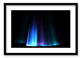 Wide Aurora Borealis  Background - Fractal Art