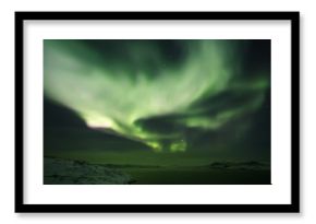 Northern lights. Aurora borealis nature landscape at night