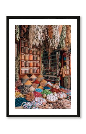 Colorful Spices in Marrakech, Morocco