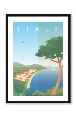 Italy. Vector poster.