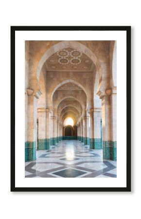 Hassan II Mosque is a mosque in Casablanca, Morocco. It is the largest mosque in Africa and the 3rd largest in the world. Its minaret is the world's second highest minaret at 210m Construction details