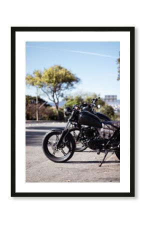 Twin caferacers on street