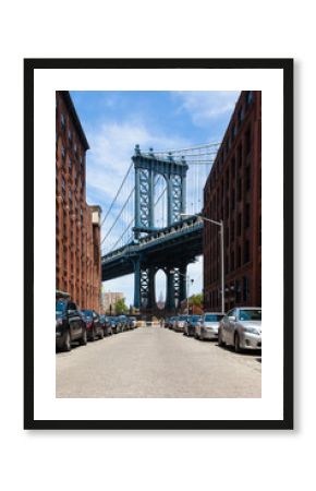 View of Manhattan bridge from Brooklyn - New York - USA