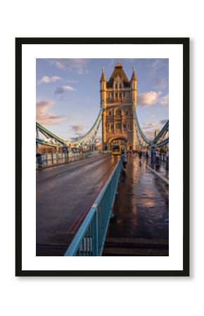 Tower Bridge - a drawbridge in London, UK. 