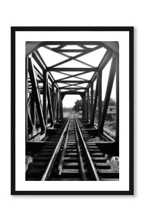 Steel bridge over the railway.