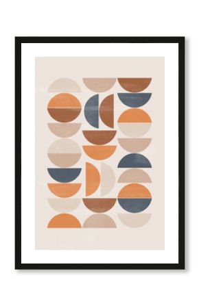 Abstract sun moon print boho minimalist printable wall art geometric abstract