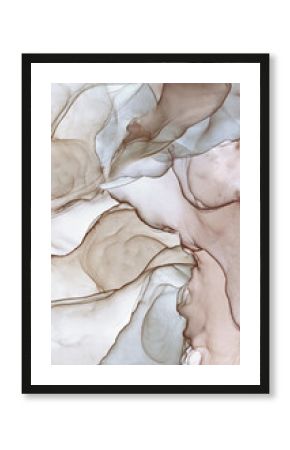 Abstraction with alcohol ink in beige tones. Suitable for wallpaper and murals. Fluid art.