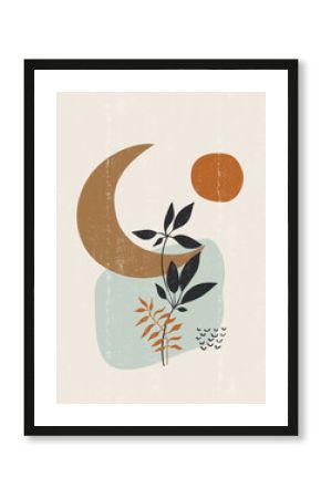 Botanical print boho minimalist printable wall art