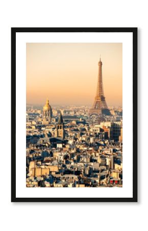 Eiffel tower at sunrise, Paris.