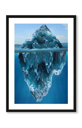 Tip of an Iceberg floating in the water