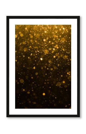 Abstract gold bokeh with black