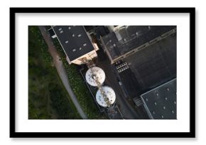 High angle view of industrial buildings