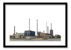 Factory isolated on transparent background.