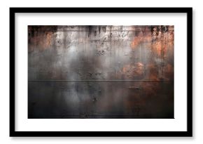 Steel metal grunge texture, rusty fancy background, dark gray black wallpaper, with scratch.