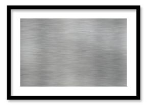 Seamless brushed metal plate background texture. Tileable industrial dull polished stainless steel, aluminum or nickel finish repeat pattern. High resolution silver grey rough metallic 3D rendering.
