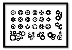 Gear icon vector set. clockwork illustration sign collection. Mechanics symbol.