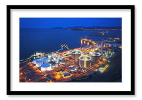 industrial factory at night