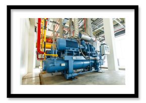 industrial compressor refrigeration station at manufacturing factory