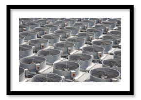 Power Plant Ventilation shafts on a rooftop