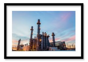 Refinery plant of a petrochemical industry at night  