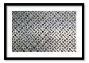 White silver industrial wall diamond steel pattern background