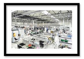 modern industrial factory for the production of electronic components - machinery, interior and equipment of the production hall