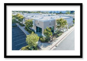 Aerial View Of Industrial Commerce Office Buildings