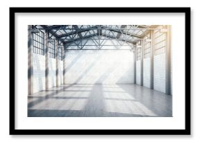 New industrial warehouse interior with window