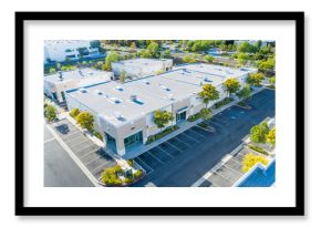 Aerial View Of Industrial Commerce Office Buildings