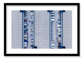 Aerial View of Warehouse Factory