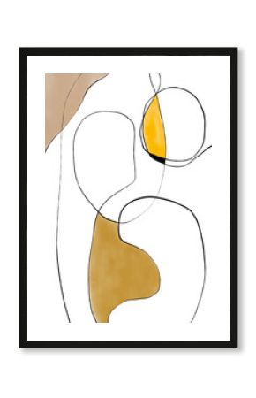 Abstract Mid century modern art texture illustration