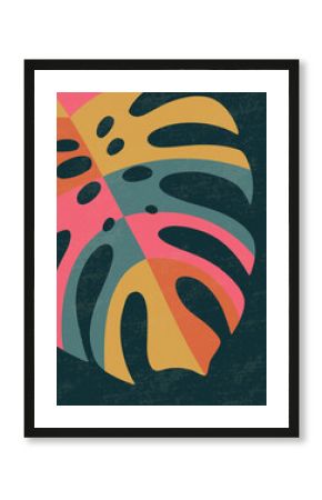 Botanical contemporary wall art poster