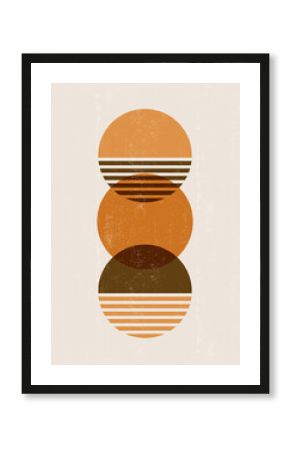 Burnt orange Sun print boho minimalist printable wall art