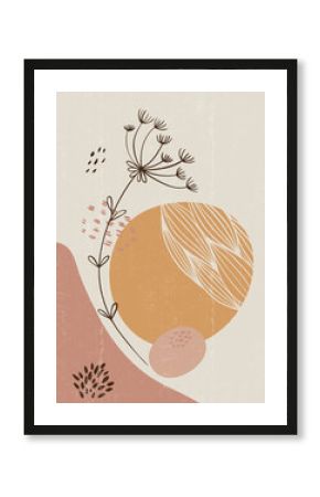 Botanical print boho minimalist printable wall art