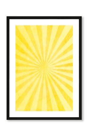 Summer background with sunburst motif. Poster layout. 