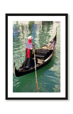 gondola and gondolier on the water