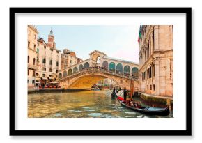 Detail of Rialto bridge in Venice