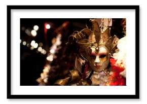 Luxury venetian mask at night
