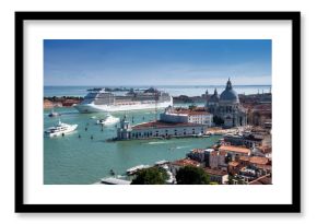 Stock Photo: Cruise ship in Venice