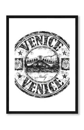 Venice grunge rubber stamp