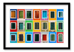 Colorful windows collage
