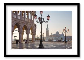 Venice - Doge palace and Saint Mark square in morning