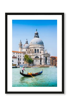 Gondola on Canal Grande with Santa Maria della Salute, Venice