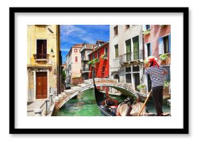Venetian vacations. colorful sunny canals of beautiful city