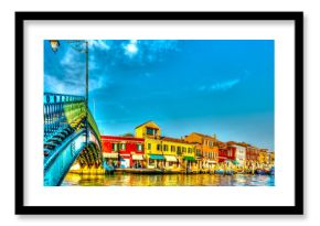 the Main Canal at Murano island near Venice Italy. HDR