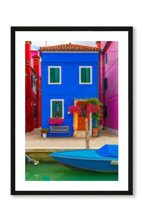 Colorful house on the Burano, Venice, Italy