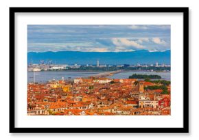Bridge between the island and Venice Mestre, Italy